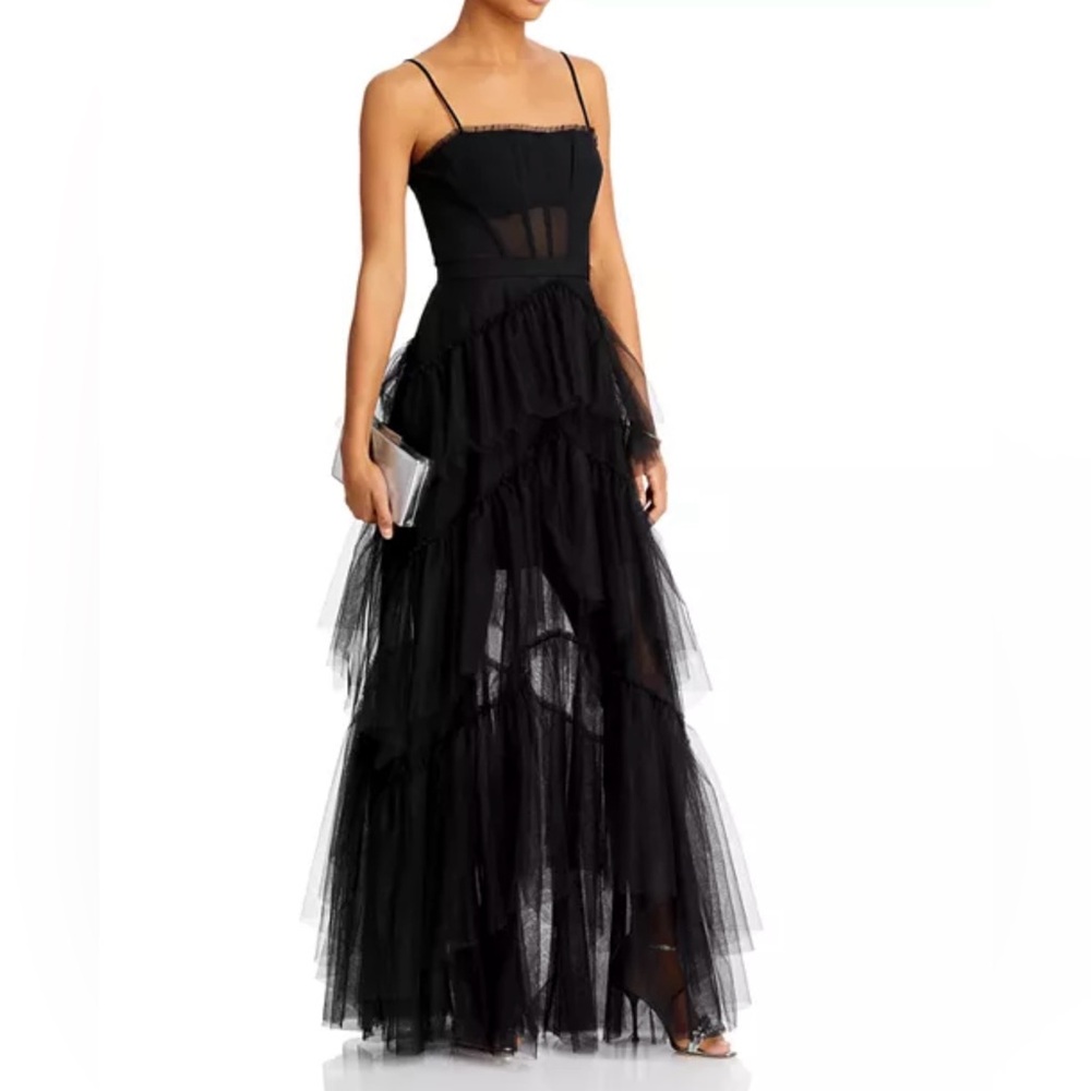 BCBG MAXAZRIA Corset Tulle Gown